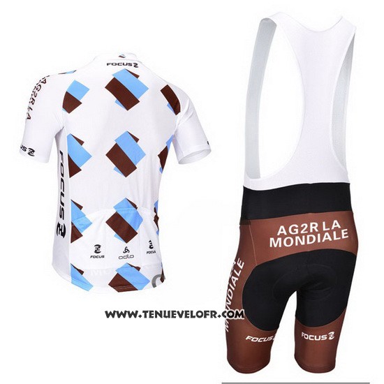 2013 Maillot Ciclismo Ag2r La Mondiale Marron Manches Courtes et Cuissard